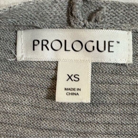 Prologue Longline Open Front Cardigan Women’s XS Soft Gray Textured Knitwear. - Picture 6 of 8